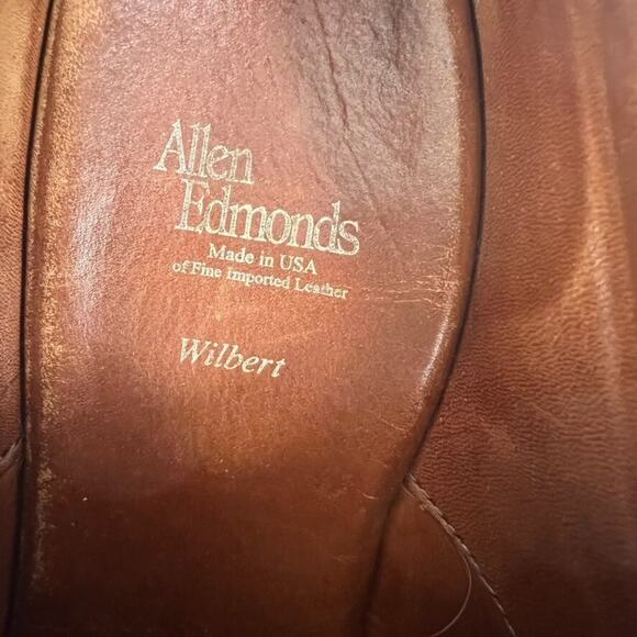 Allen Edmonds Shoes Mens 10 D Wilbert Split Toe Oxfords Brown Leather - Picture 10 of 11